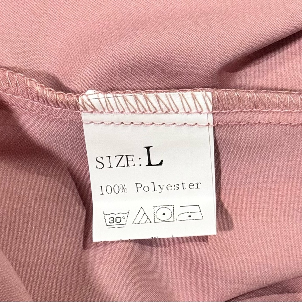🛍️ Cold Shoulder Strappy Maxi Dress Pink, size L, 100% polyester, lightweight - Picture 6 of 6